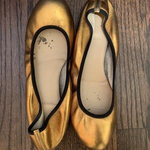 J. Crew gold flat